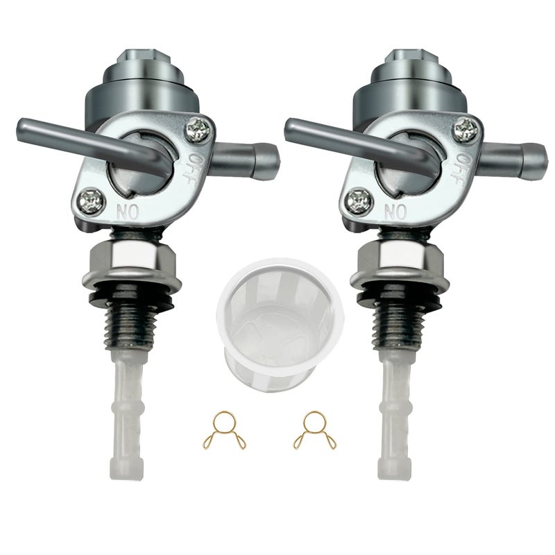 Sofo 2 Pack Generator Male Fuel Petcock Shut Off Valve M10X1.25mm with Fuel Strainer Fit for Honda EU2000i EU2200i EU3000iS for Predator 2000 3500 Inverter for Yamaha EF2000iS EF2200iS Gas Tank Switch - Image 1